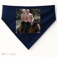 Putin Trump Riding Horse | Russia Tee USA-Made Doggie Bandana thumb 0