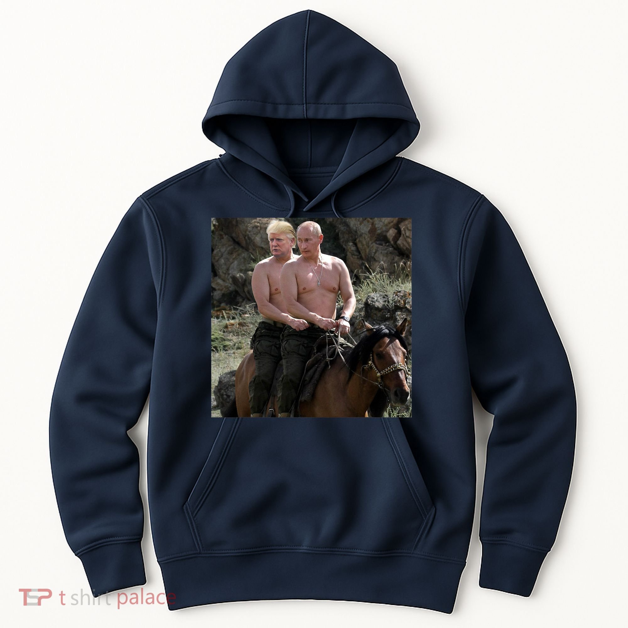 Putin Trump Riding Horse | Russia Tee Hoodie