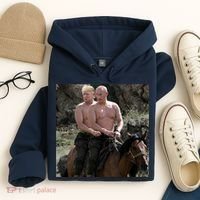 Putin Trump Riding Horse | Russia Tee Hoodie thumb 4