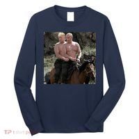 Putin Trump Riding Horse | Russia Tee Long Sleeve Shirt thumb 0
