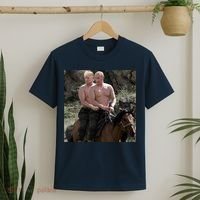 Putin Trump Riding Horse | Russia Tee T-Shirt thumb 2