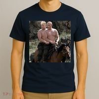 Putin Trump Riding Horse | Russia Tee T-Shirt thumb 3