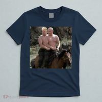 Putin Trump Riding Horse | Russia Tee T-Shirt thumb 5