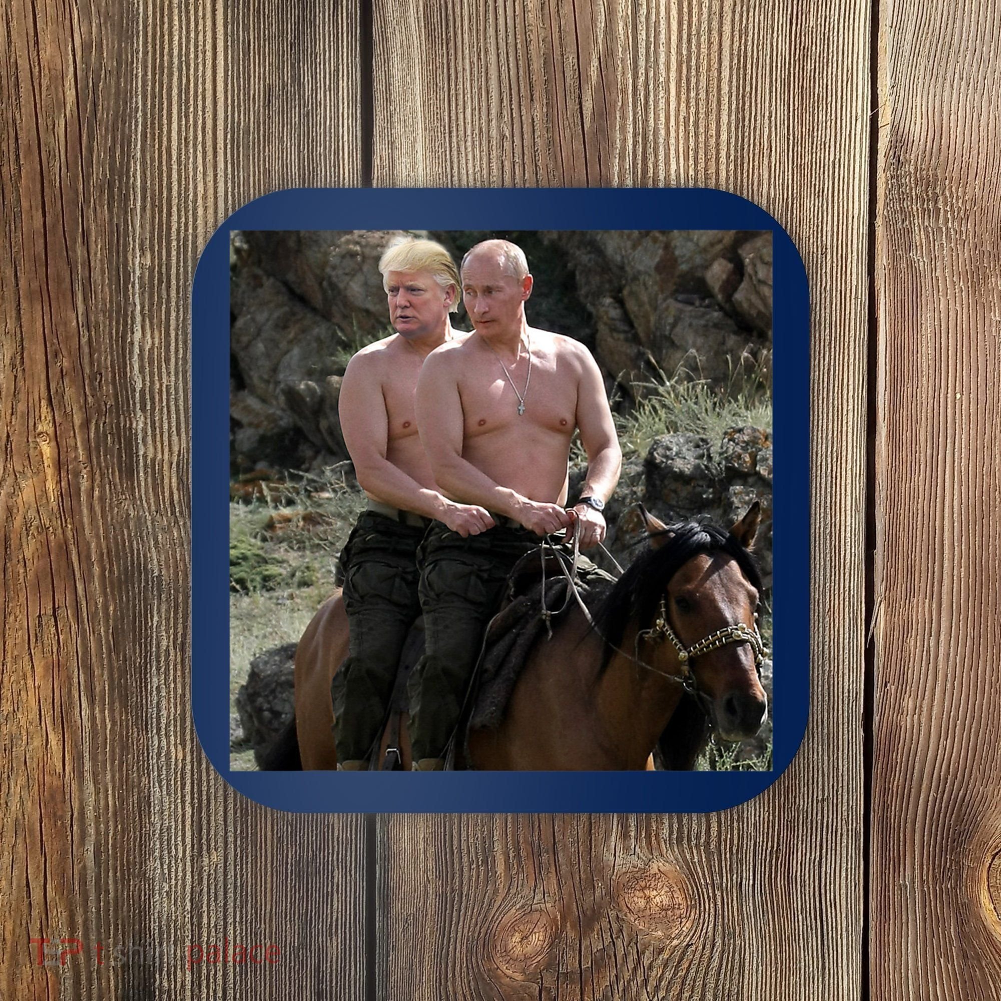Putin Trump Riding Horse | Russia Tee Coaster