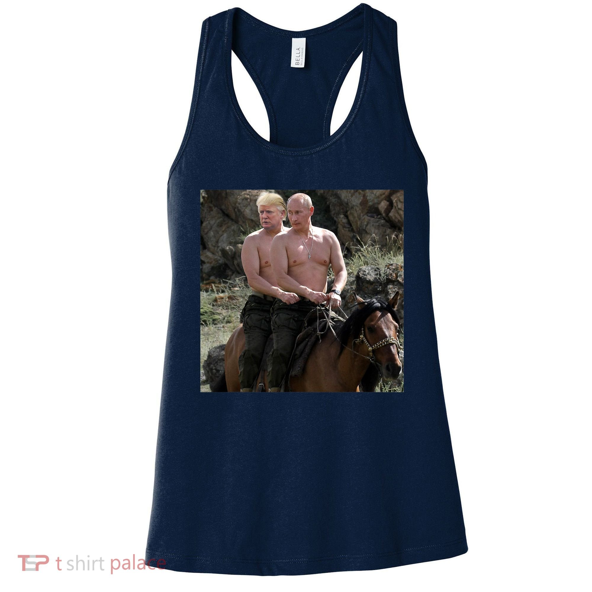 Putin Trump Riding Horse | Russia Tee Women's Tank Top