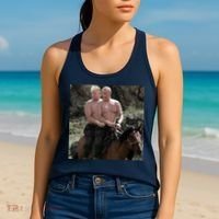 Putin Trump Riding Horse | Russia Tee Women's Tank Top thumb 2