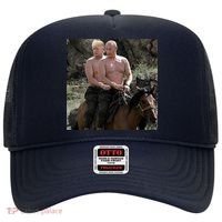 Putin Trump Riding Horse | Russia Tee Hat thumb 0