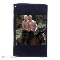 Putin Trump Riding Horse | Russia Tee Golf Towel thumb 0