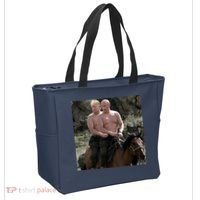 Putin Trump Riding Horse | Russia Tee Tote Bag thumb 2