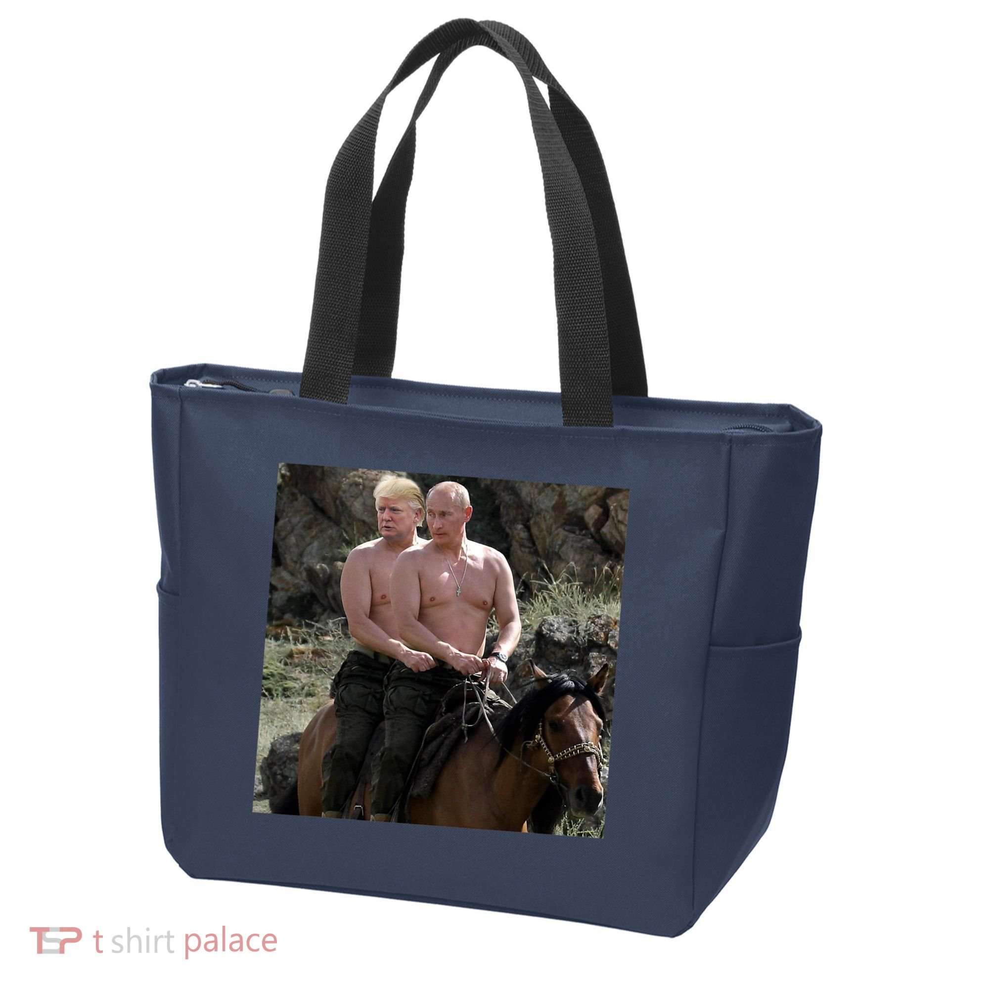Putin Trump Riding Horse | Russia Tee Tote Bag
