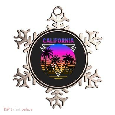Palm Trees Retro Cali Long Beach Vintage Tropical California Ornament