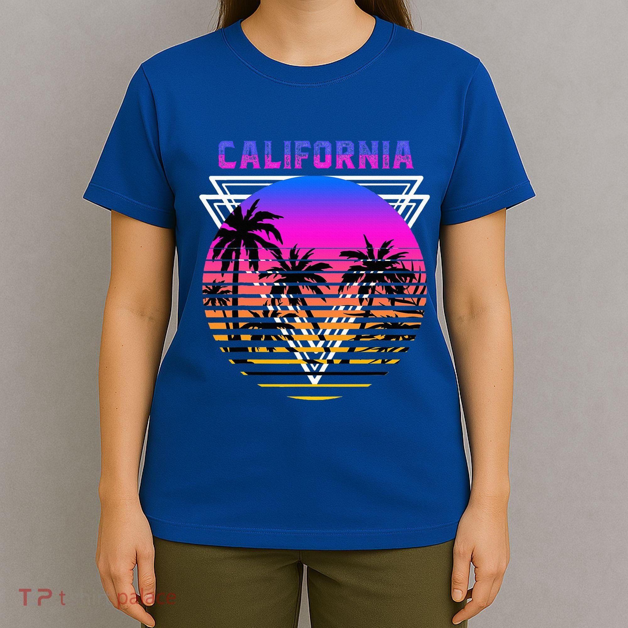 Palm Trees Retro Cali Long Beach Vintage Tropical California T-Shirt