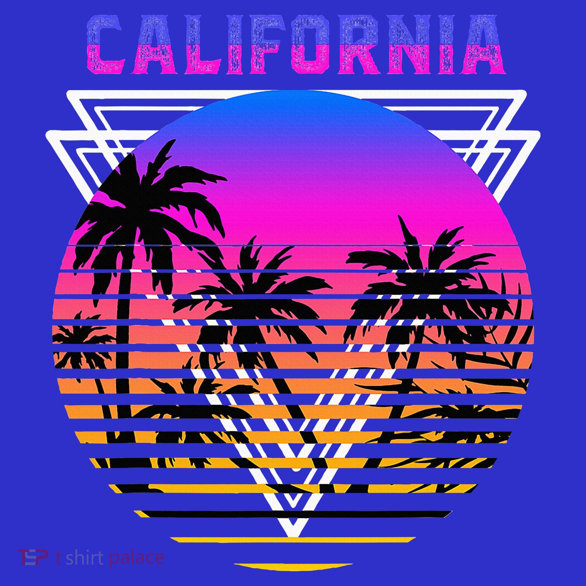 Palm Trees Retro Cali Long Beach Vintage Tropical California T-Shirt