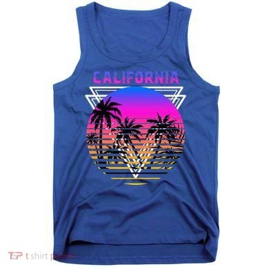 Palm Trees Retro Cali Long Beach Vintage Tropical California Tank Top