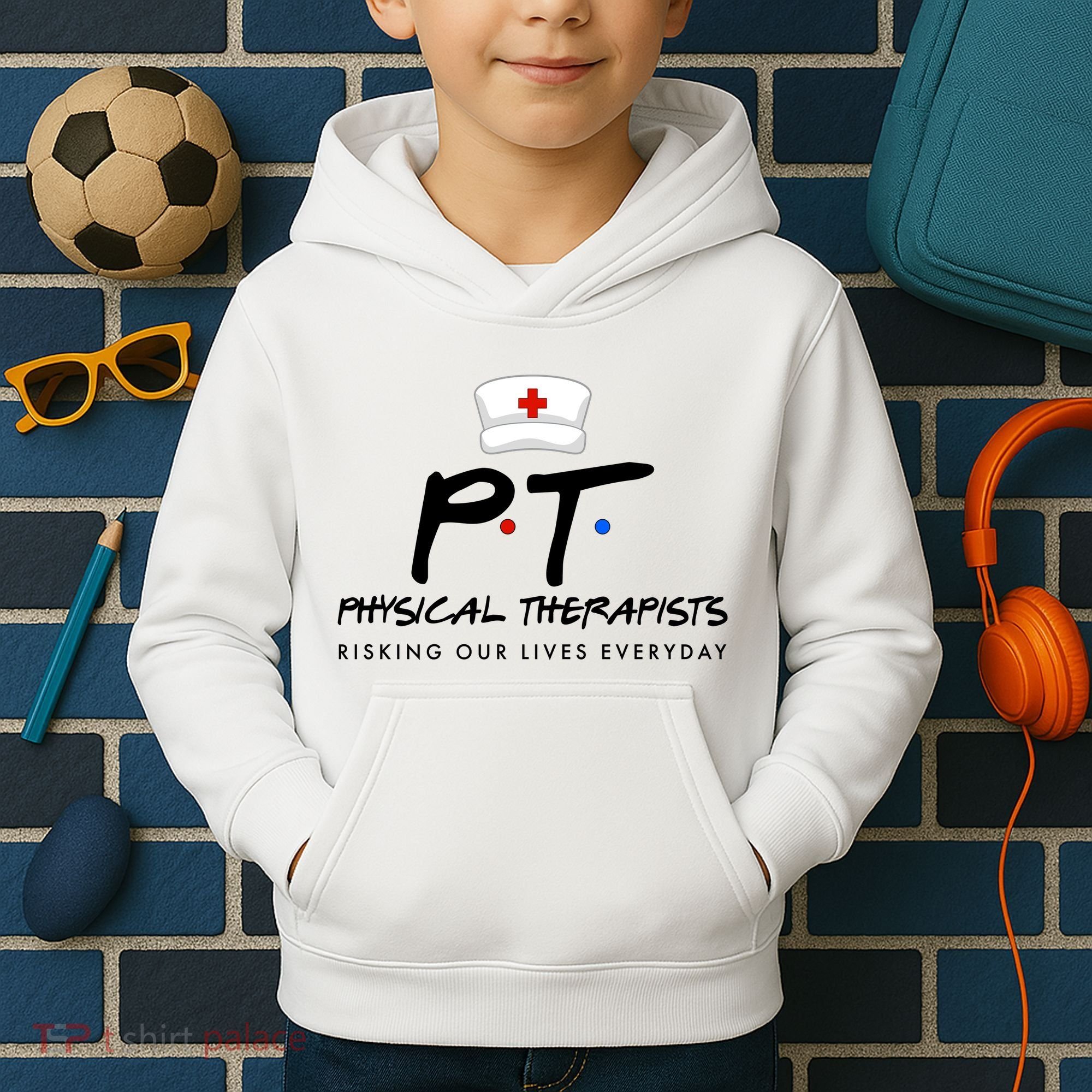 Physical Therapists Risking Our Lives Everyday Kids Hoodie