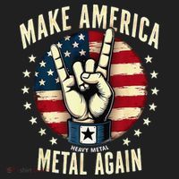 Patriotic Trump Rock Hand Make America Metal Again Women's Sweatshirt thumb 2
