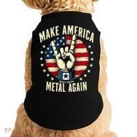 Patriotic Trump Rock Hand Make America Metal Again Doggie Tank thumb 0