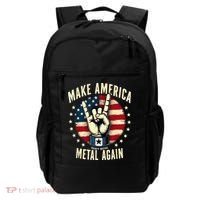 Patriotic Trump Rock Hand Make America Metal Again Backpack thumb 0