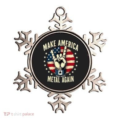 Patriotic Trump Rock Hand Make America Metal Again Ornament