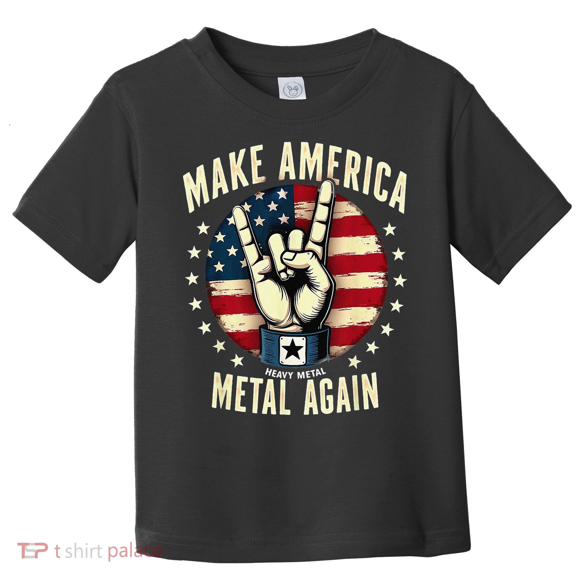Patriotic Trump Rock Hand Make America Metal Again Toddler T-Shirt