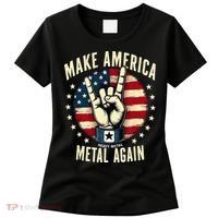Patriotic Trump Rock Hand Make America Metal Again Women's T-Shirt thumb 0