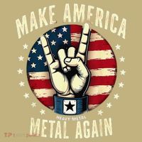 Patriotic Trump Rock Hand Make America Metal Again Mousepad thumb 1