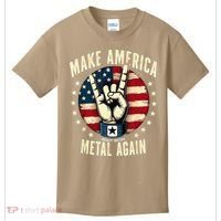 Patriotic Trump Rock Hand Make America Metal Again Kids T-Shirt thumb 0