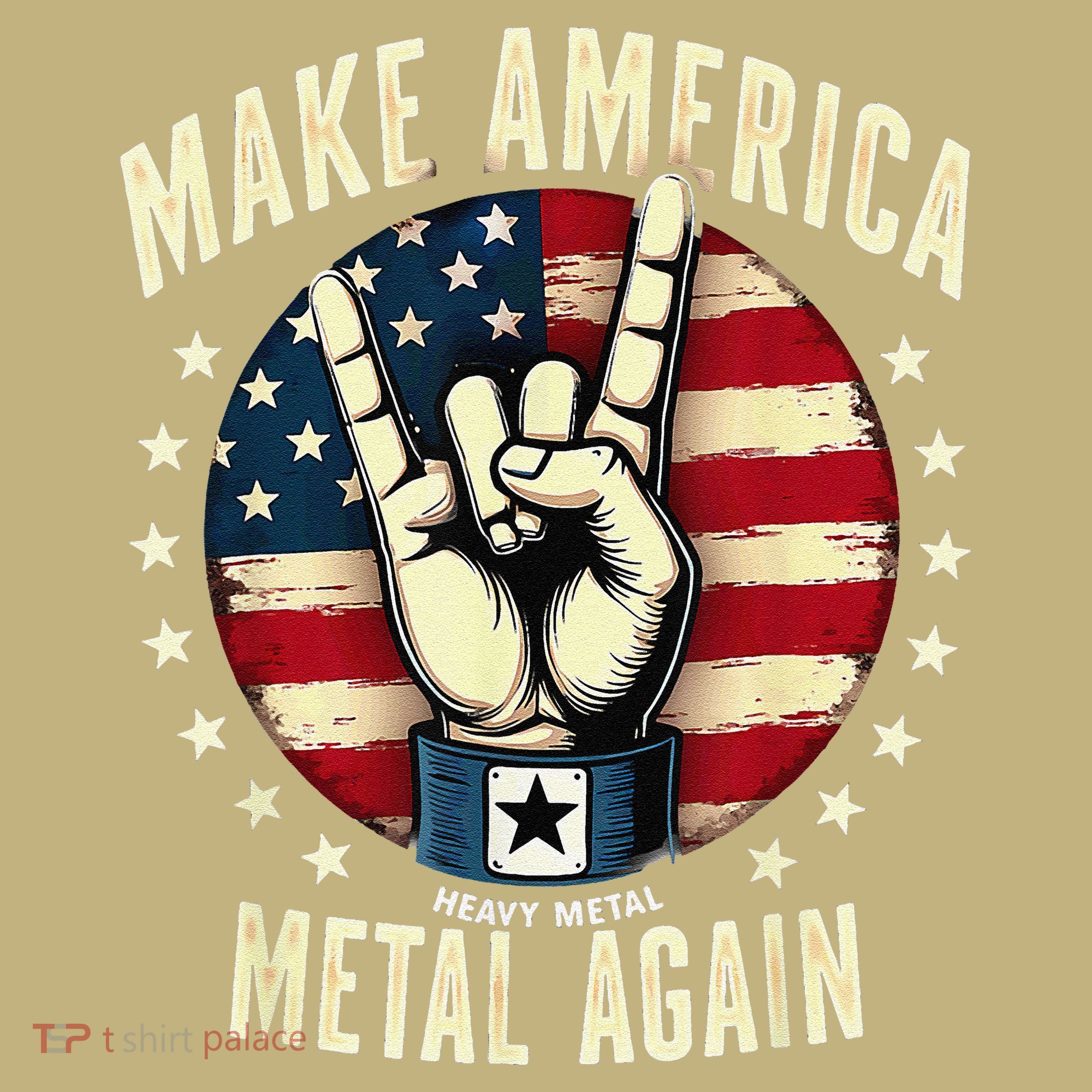 Patriotic Trump Rock Hand Make America Metal Again Kids T-Shirt