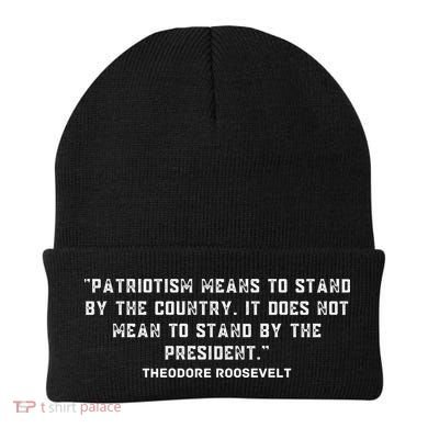 Patriotic Teddy Roosevelt Quote Beanie