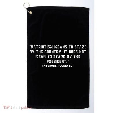 Patriotic Teddy Roosevelt Quote Golf Towel