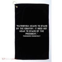 Patriotic Teddy Roosevelt Quote Golf Towel thumb 0