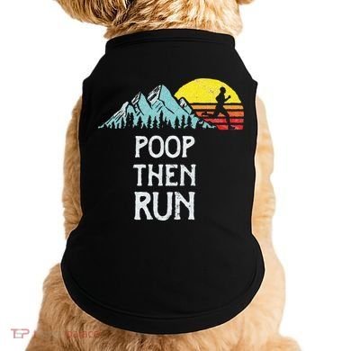 Poop Then Run! Funny Trail Running Graphic Doggie Tank