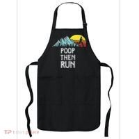 Poop Then Run! Funny Trail Running Graphic Apron thumb 0