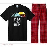 Poop Then Run! Funny Trail Running Graphic Pajama Set thumb 0