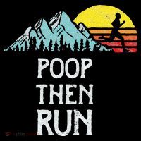 Poop Then Run! Funny Trail Running Graphic Mousepad thumb 1
