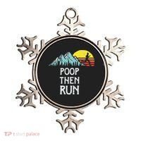 Poop Then Run! Funny Trail Running Graphic Ornament thumb 0