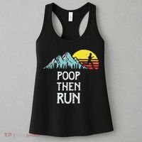 Poop Then Run! Funny Trail Running Graphic Women's Tank Top thumb 3