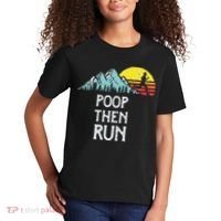 Poop Then Run! Funny Trail Running Graphic Kids T-Shirt thumb 2
