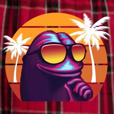 Pepe Tropical Retro Sunset Men's Flannel Plaid Pajama Pants