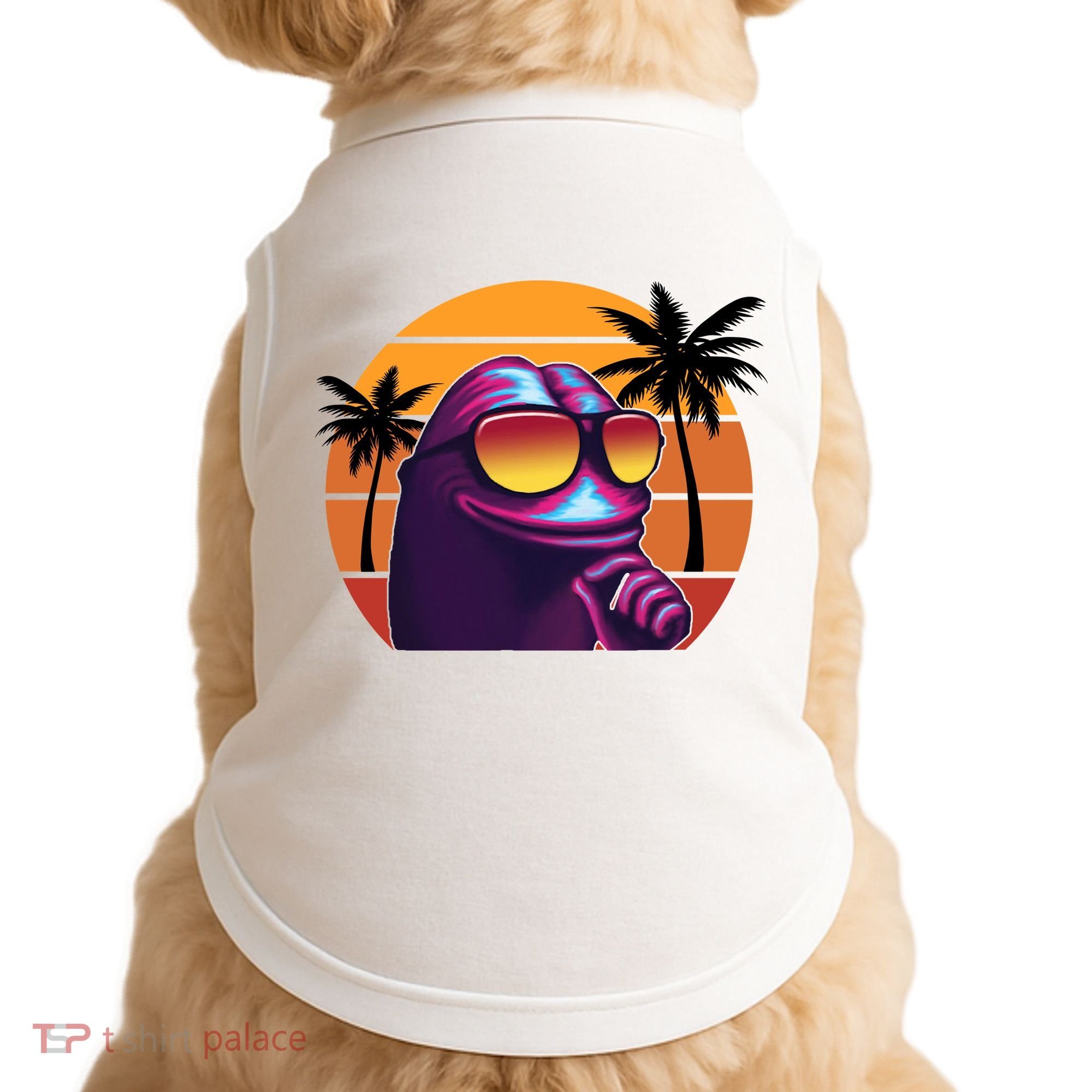 Pepe Tropical Retro Sunset Doggie Tank