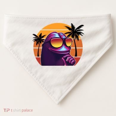 Pepe Tropical Retro Sunset USA-Made Doggie Bandana