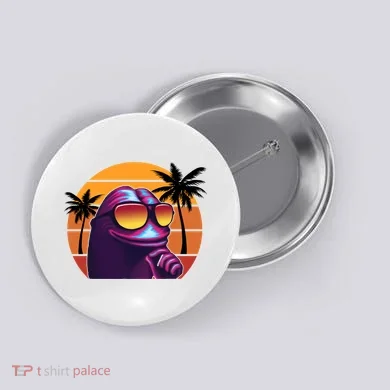 Pepe Tropical Retro Sunset Button