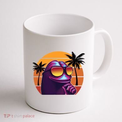 Pepe Tropical Retro Sunset Coffee Mug back