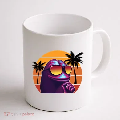 Pepe Tropical Retro Sunset Coffee Mug back