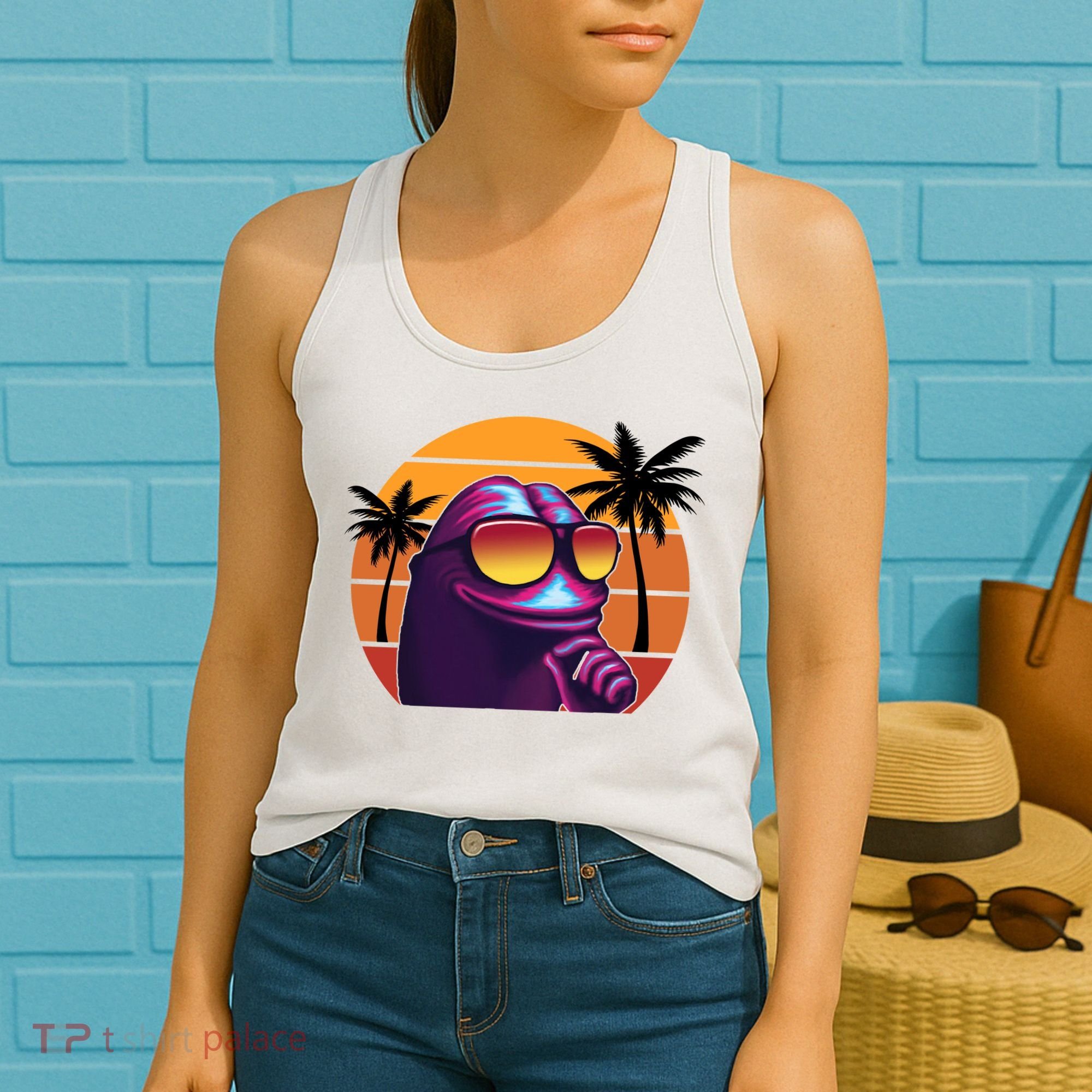 Pepe Tropical Retro Sunset Women's Tank Top