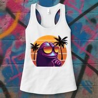 Pepe Tropical Retro Sunset Women's Tank Top thumb 3