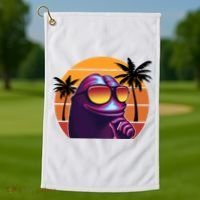 Pepe Tropical Retro Sunset Golf Towel thumb 1