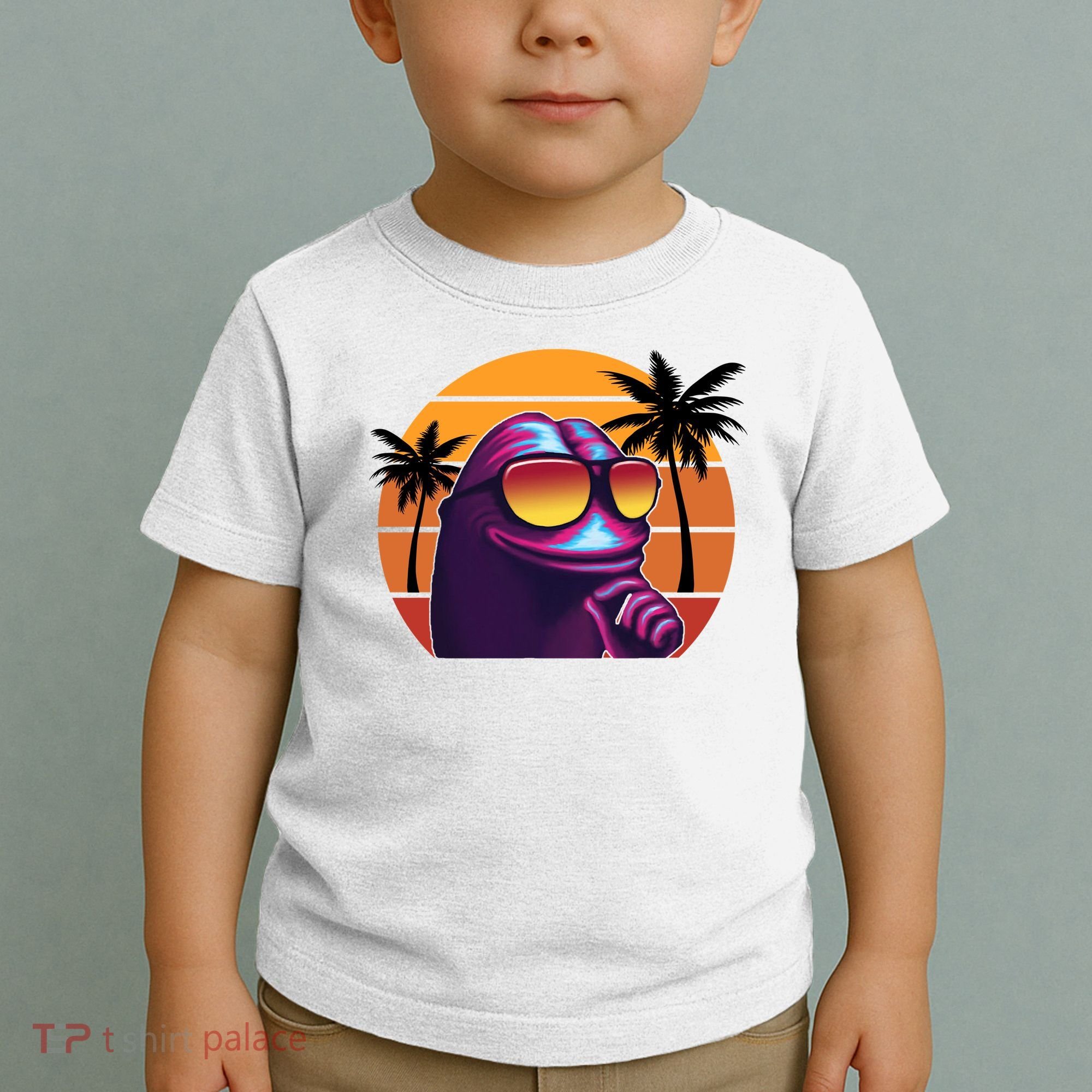Pepe Tropical Retro Sunset Toddler T-Shirt