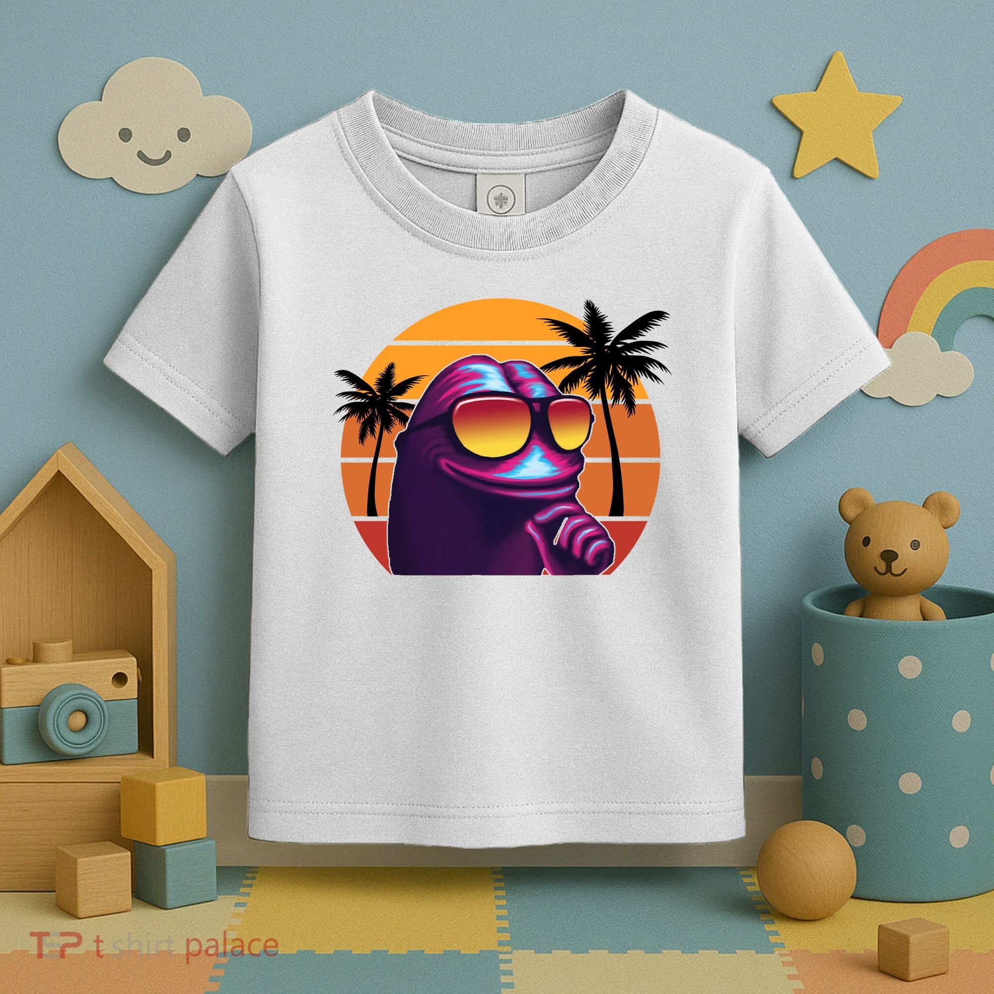 Pepe Tropical Retro Sunset Toddler T-Shirt