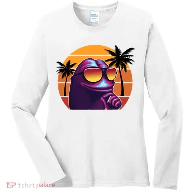 Pepe Tropical Retro Sunset Women's Long Sleeve Shirt